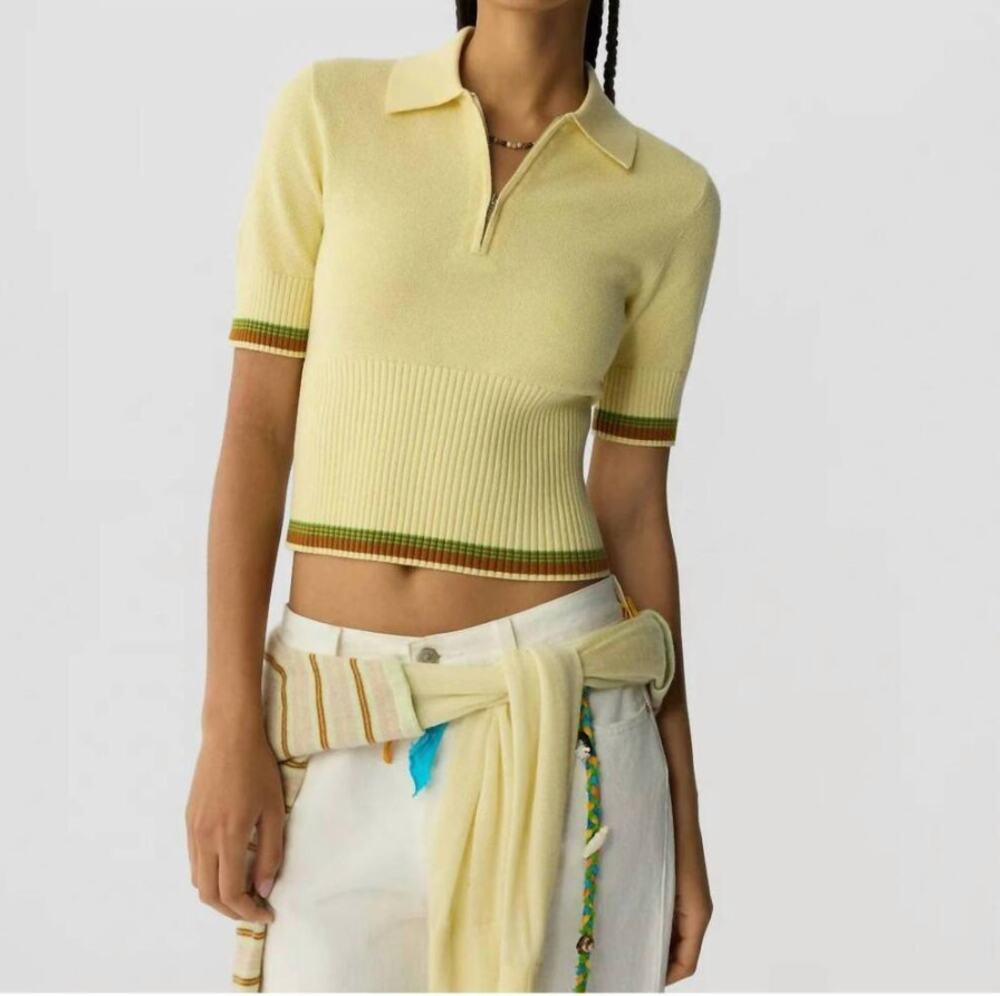 GUEST IN RESIDENCE | Butter Yellow Marcella Cotton Cashmere Polo Small